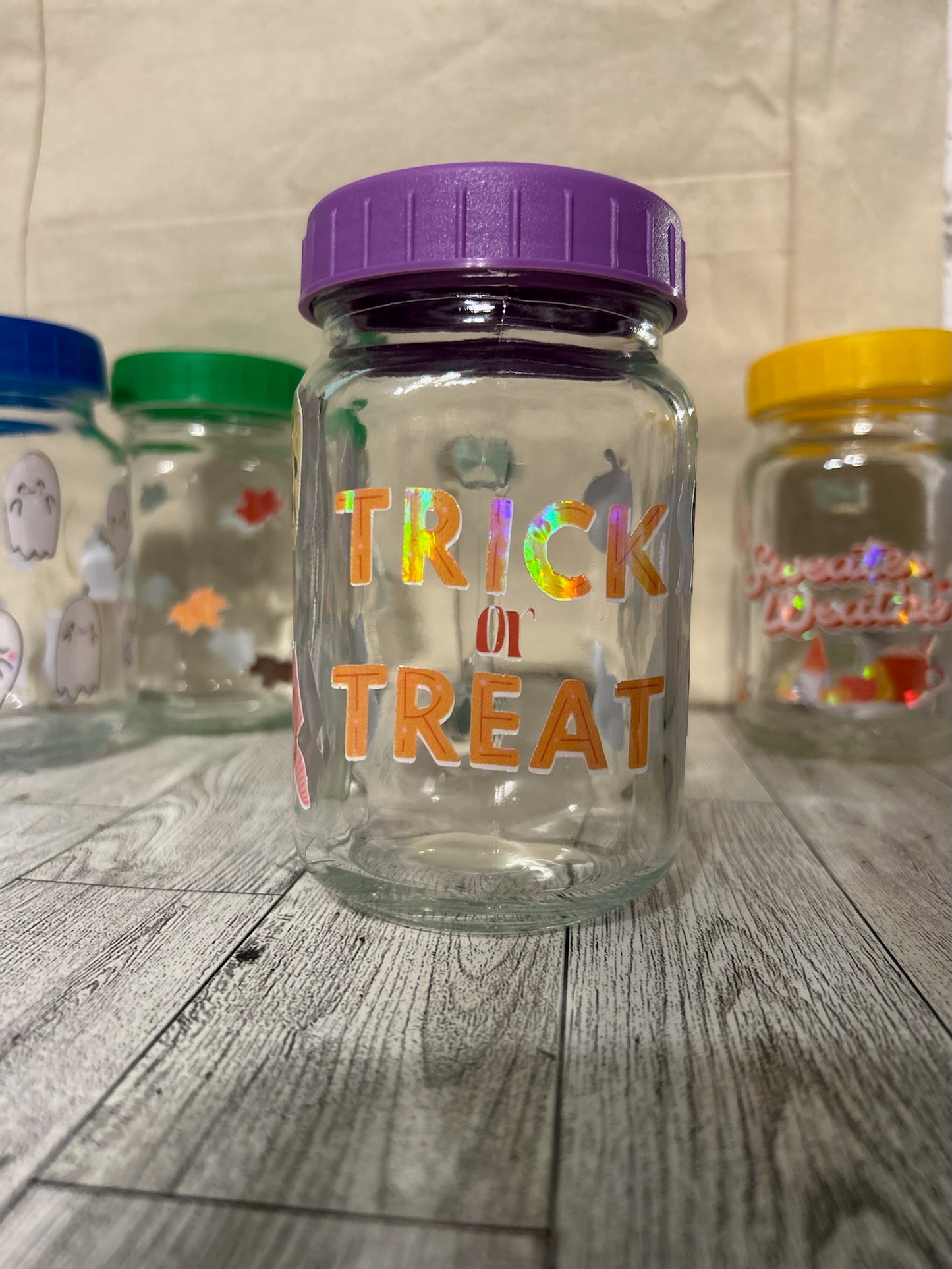 Halloween Mason Jars (w/ handles)